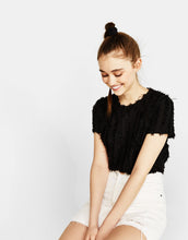 Load image into Gallery viewer, Faux fur T-shirt
