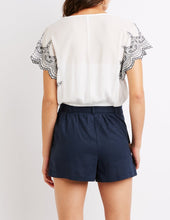 Load image into Gallery viewer, Embroidered Wrap Crop Top